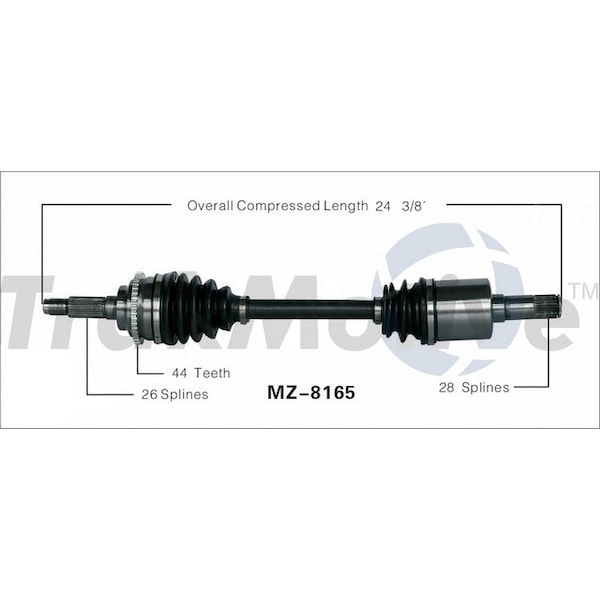 Surtrack Axle Cv Axle Shaft, Mz-8165 MZ-8165 - main